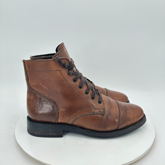Thursday Boot Co Captain Women Size 8.5 Brown Natural Leather Cap Toe Shoes - Picture 4 of 11